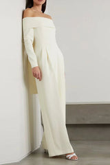 Vesper Off The Shoulder Crepe Jumpsuit