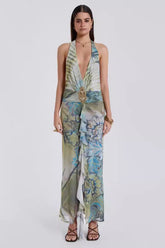 Cindy Plunge Maxi Dress