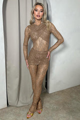 Private Location Wrapped Lace Jumpsuit