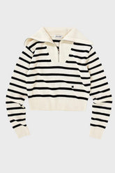 Low Classic Stripe Sailor Zip-up Knit