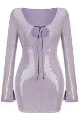 Solaria Sequined Tulle Mini Dress