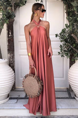 Ofelia Halter Loop Maxi Dress