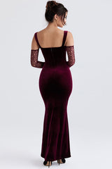 Kaia Evening Velvet Maxi Dress