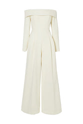 Vesper Off The Shoulder Crepe Jumpsuit