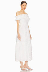 Piccola Off Shoulder Midi Dress