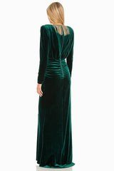 Margot Deep V Neck Velvet Gown