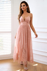 Rhinestone Ruched Split Thigh Cami Formal Dress