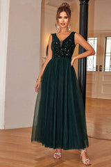 Sequin & Tulle A Line Formal Dress