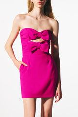 Bow Detailed Mini Dress