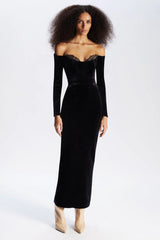 Palma Strapless Velvet Dress