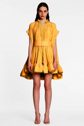 Basia Cape-effect Ruffle Mini Dress