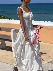 inostorâ„?Square Neck Sleeveless Slim Fit Midi Dress