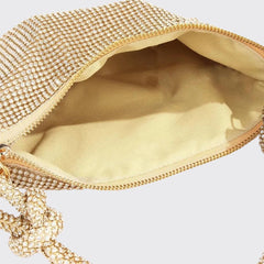 Gold Rhinestones Evening Clutch Bag