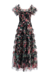 Nola Ruched Floral Maxi Dress