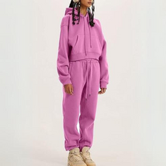 Pink Hoodie And Pants Matching Set