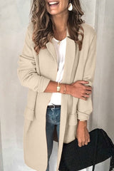 Fashion Casual Solid Patchwork Turn-back Collar Outerwear(6 Colors)