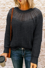 Plain Party O Neck Mid Waist Sweater(3 Colors)