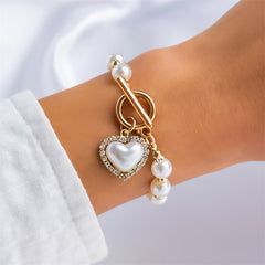 Casual Patchwork Chains Pearl Bracelets