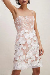 Celebrities Elegant Solid Embroidered Strapless One Step Skirt Dresses(3 Colors)