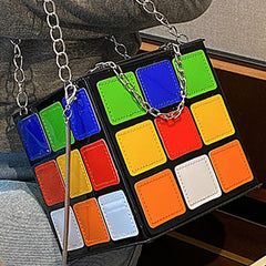 Casual Patchwork Contrast Zipper Bags