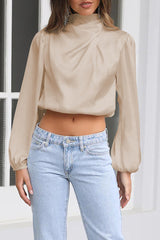 Elegant Solid Patchwork Halter Tops