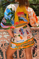 Casual Vintage Floral Frenulum Shirt Collar Printed Dresses