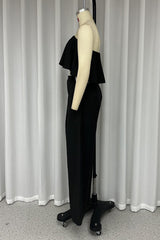 Sexy Solid Pocket Sleeveless Two Pieces