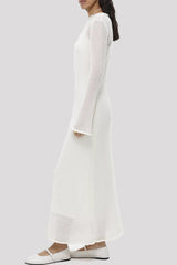 Casual Solid Hollowed Out O Neck Long Sleeve Two Pieces