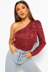 Mikah One Shoulder Long Sleeve Top