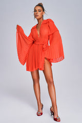 Alexandra Pleated Mini Dress
