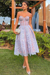 inostorâ„?Sexy embroidered lace evening gown with tube top