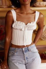 Cloud Cotton Tie Front Corset