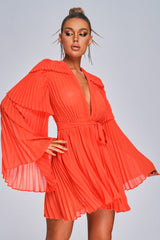 Alexandra Pleated Mini Dress