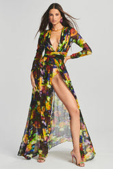 Carolina Floral Print Slits Dress