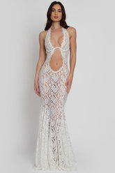 Saltair Lace Bustier Maxi Dress