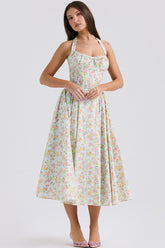 Adabella Cotton Halter Midi Sundress