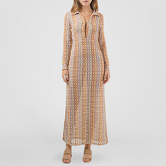 Rainbow Crochet Maxi Dress Cover Up