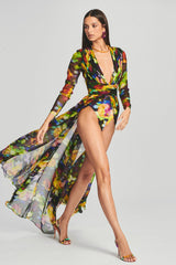Carolina Floral Print Slits Dress
