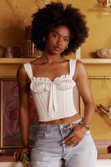 Cloud Cotton Tie Front Corset