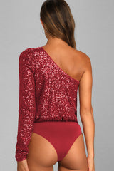 Mikah One Shoulder Long Sleeve Top