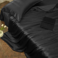 22 Momme Silk Sheet - Black