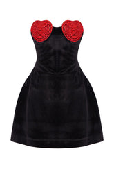 Red Crystal Heart Dress