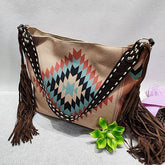 Bohemian Wave Colors Beach Wayuu Tote Mochila Canvas Bags