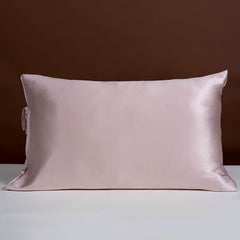 25 Momme Silk Pillowcase with Bow Ties - Pink
