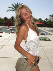 Desert Rose Crochet Ring Halter