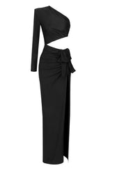 Gathered Single Shoulder Dress