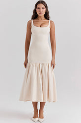 Amore Dropped Waist Midi Dress