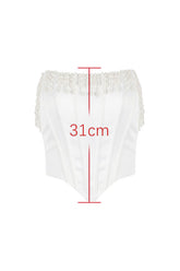 Aubrie Vintage Cream White Beaded Bra