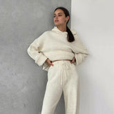 Knit Sweater and Pants Loungewear Set