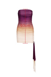 Ombre Mesh Strapless Mini Dress